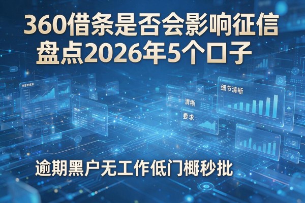 360借条是否会影响征信盘点2026年5个口子 逾期黑户无工作低门槛秒批