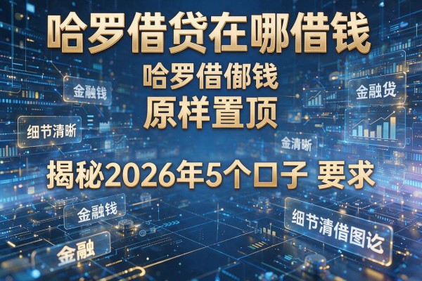 哈罗借贷在哪借钱原样置顶 揭秘2026年5个口子