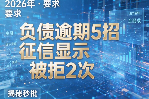 2026年负债逾期5招征信显示被拒2次揭秘秒批!
