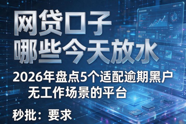 网贷口子哪些今天放水 2026年盘点5个适配逾期黑户无工作场景的平台 秒批