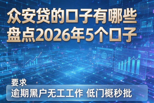 众安贷的口子有哪些盘点2026年5个口子 逾期黑户无工作低门槛秒批