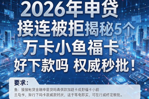 2026年申贷接连被拒揭秘5个万卡小鱼福卡好下款吗权威秒批!