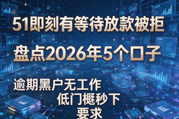 51即刻有等待放款被拒 盘点2026年5个口子 逾期黑户无工作低门槛秒下