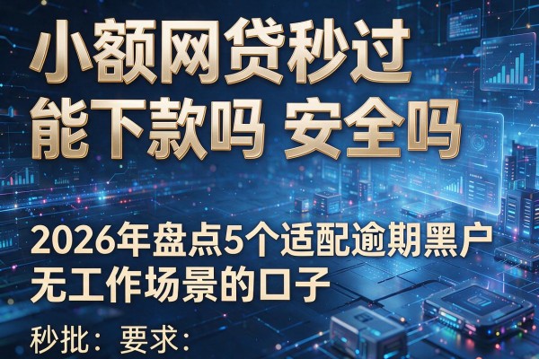 小额网贷秒过能下款吗安全吗 2026年盘点5个适配逾期黑户无工作场景的口子 秒批