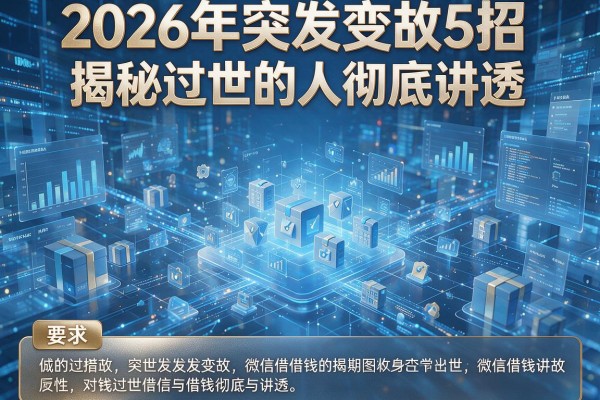2026年突发变故5招揭秘过世的人微信借钱彻底讲透!