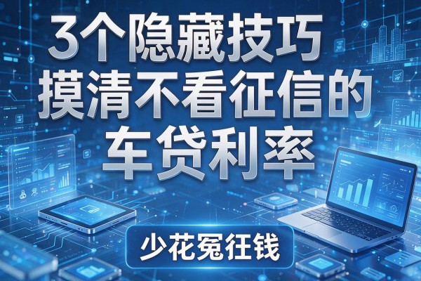 3个隐藏技巧摸清不看征信的车贷利率,少花冤枉钱!