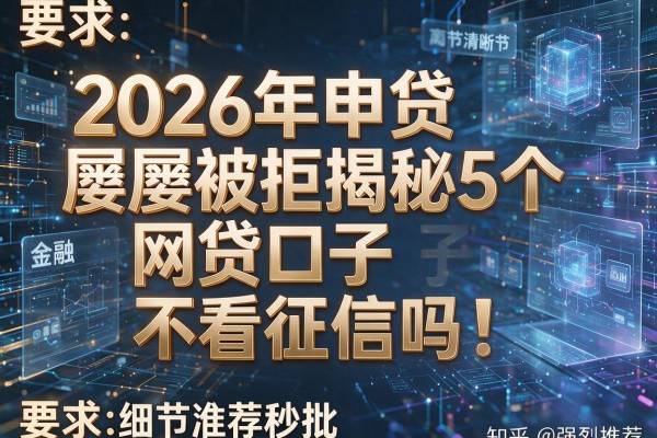 2026年申贷屡屡被拒揭秘5个网贷口子不看征信吗知乎强烈推荐秒批!