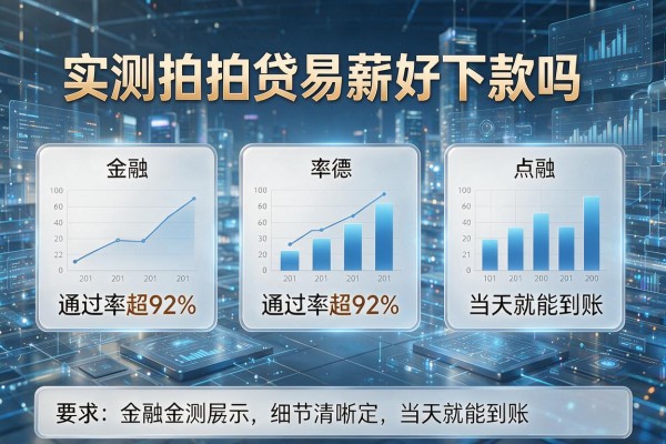 3组实测拍拍贷易薪好下款吗,通过率超92%当天就能到账!