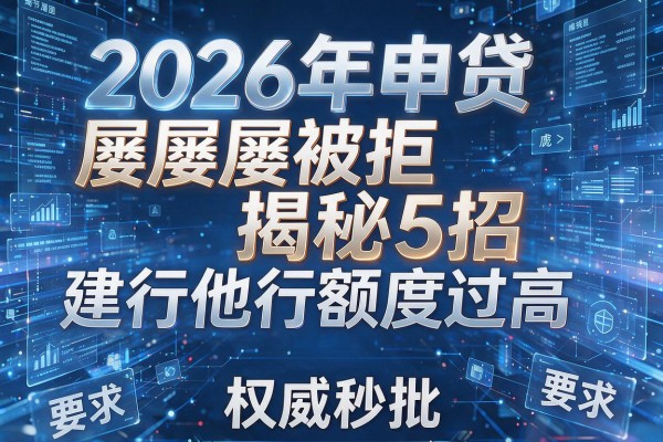 2026年申贷屡屡被拒揭秘5招建行他行额度过高被拒权威秒批!