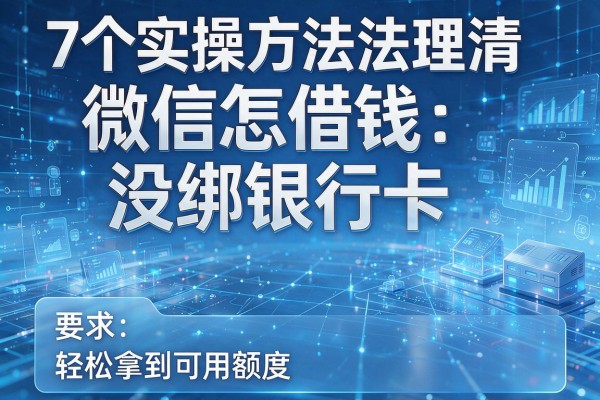 7个实操方法理清微信怎借钱没绑银行卡，轻松拿到可用额度！