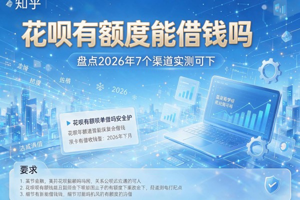 花呗有额度能借钱吗知乎 盘点2026年7个渠道实测可下!