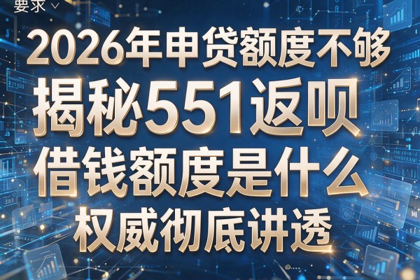 2026年申贷额度不够揭秘551返呗借钱额度是什么权威彻底讲透!