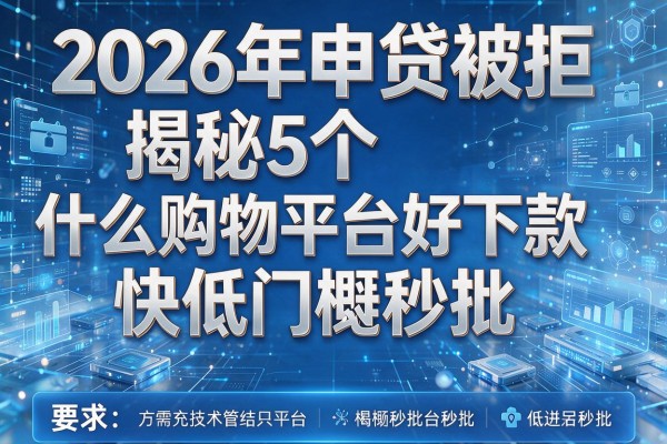 2026年申贷被拒揭秘5个什么购物平台好下款快低门槛秒批!