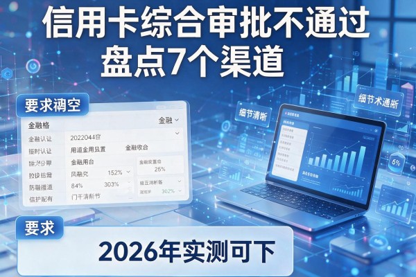 信用卡综合审批不通过盘点7个渠道2026年实测可下!