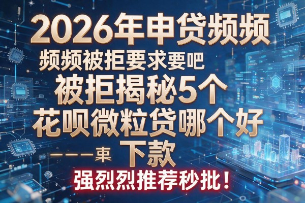 2026年申贷频频被拒揭秘5个花呗微粒贷哪个好下款强烈推荐秒批!