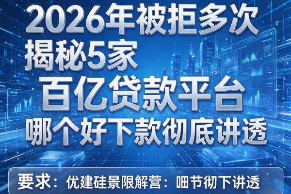 2026年被拒多次揭秘5家百亿贷款平台哪个好下款彻底讲透!