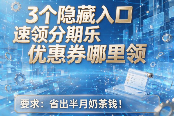 3个隐藏入口速领分期乐优惠券哪里领，省出半月奶茶钱！