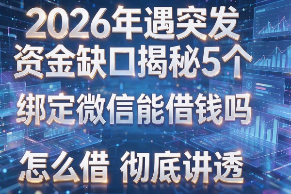 2026年遇突发资金缺口揭秘5个绑定微信能借钱吗怎么借彻底讲透!