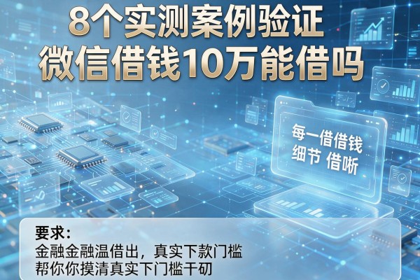8个实测案例验证微信借钱10万能借吗,帮你摸清真实下款门槛!