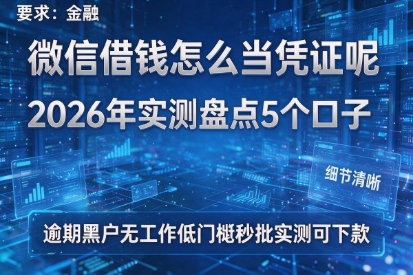微信借钱怎么当凭证呢 2026年实测盘点5个口子 逾期黑户无工作低门槛秒批实测可下款!