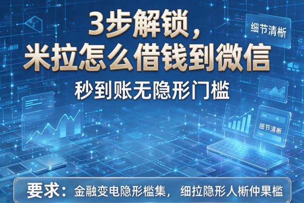 3步解锁米拉怎么借钱到微信,秒到账无隐形门槛!