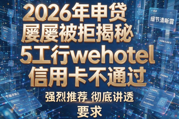 2026年申贷屡屡被拒揭秘5工行wehotel信用卡不通过强烈推荐彻底讲透!