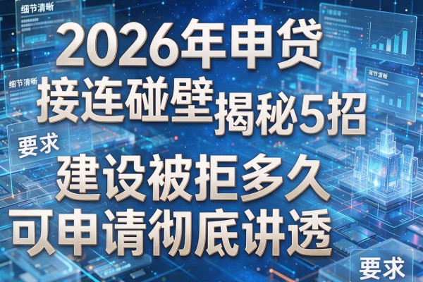 2026年申贷接连碰壁揭秘5招建设被拒多久可以申请彻底讲透！