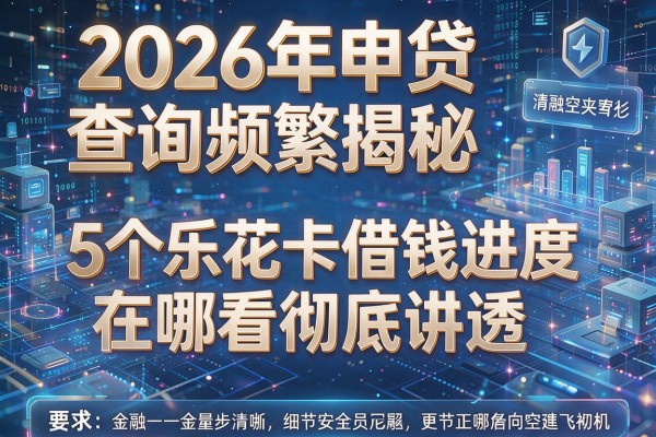 2026年申贷查询频繁揭秘5个乐花卡借钱进度在哪看彻底讲透!