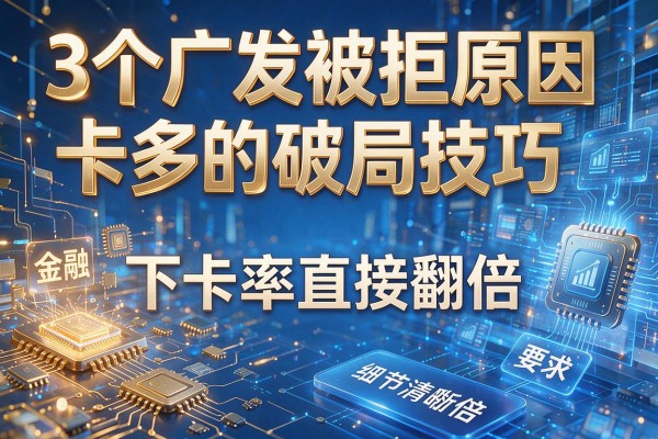3个广发被拒原因卡多的破局技巧,下卡率直接翻倍!