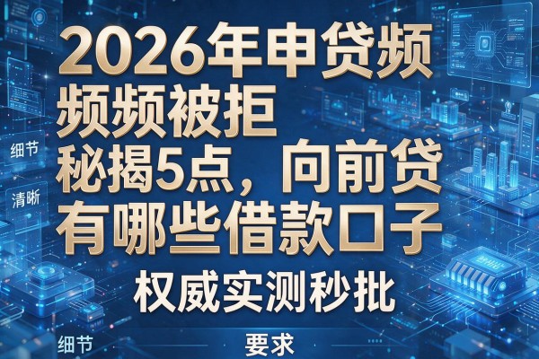 2026年申贷频频被拒揭秘5点向前贷有哪些借款口子权威实测秒批!