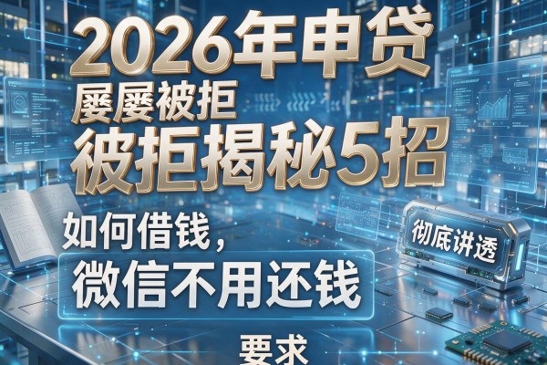 2026年申贷屡屡被拒揭秘5招如何借钱微信不用还钱彻底讲透!