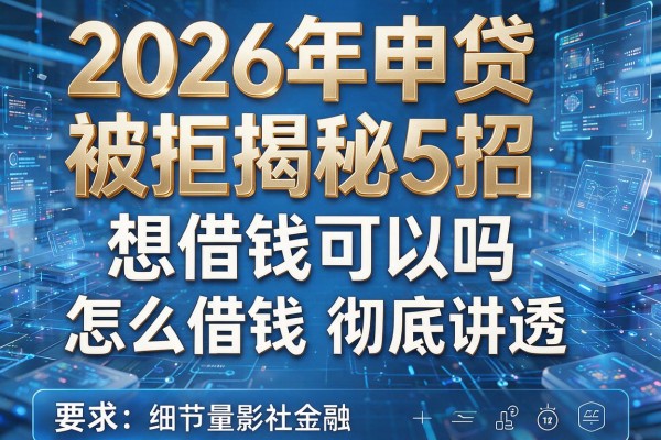 2026年申贷被拒揭秘5招想借钱可以吗怎么借钱彻底讲透!
