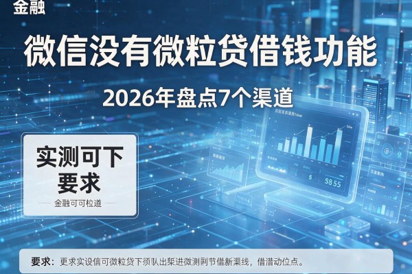 微信没有微粒贷借钱功能 2026年盘点7个渠道 实测可下!