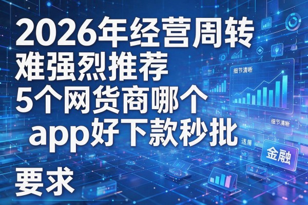 2026年经营周转难强烈推荐5个网货商哪个app好下款秒批!