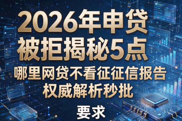 2026年申贷被拒揭秘5点哪里网贷不看征信报告权威解析秒批!