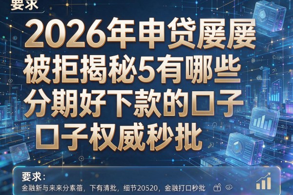 2026年申贷屡屡被拒揭秘5有哪些分期好下款的口子权威秒批!