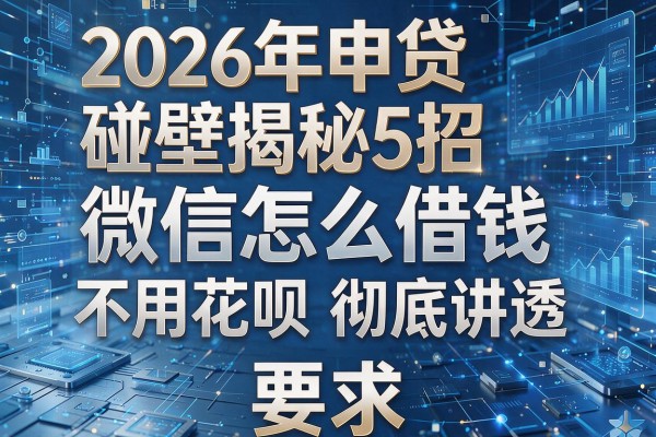 2026年申贷碰壁揭秘5招微信怎么借钱不用花呗彻底讲透！