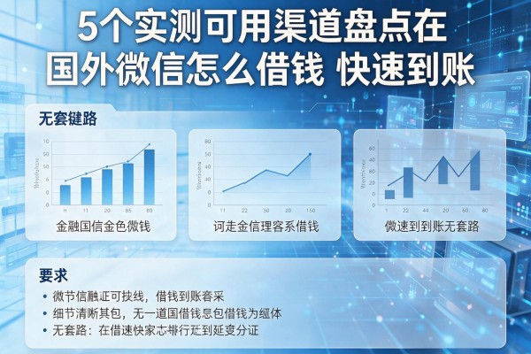 5个实测可用渠道盘点在国外微信怎么借钱快速到账无套路!