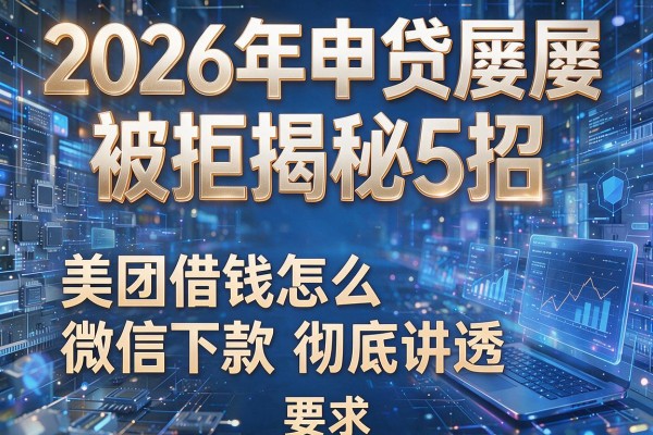 2026年申贷屡屡被拒揭秘5招美团借钱怎么微信下款彻底讲透！