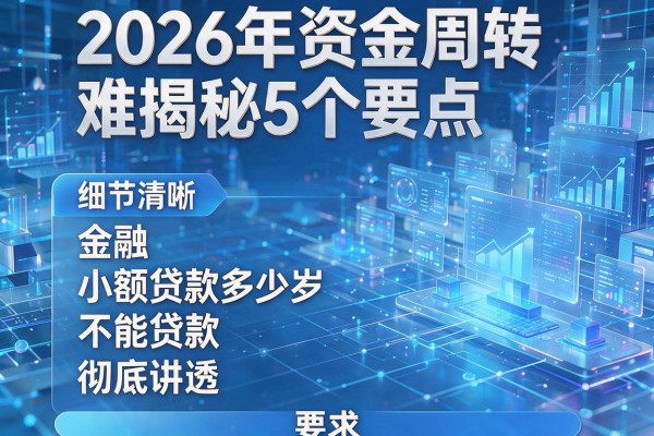 2026年资金周转难揭秘5个要点小额贷款多少岁不能贷款彻底讲透!