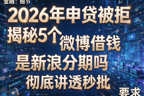 2026年申贷被拒揭秘5个微博借钱是新浪分期吗彻底讲透秒批!