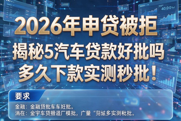 2026年申贷被拒揭秘5个汽车贷款好批吗多久下款实测秒批!
