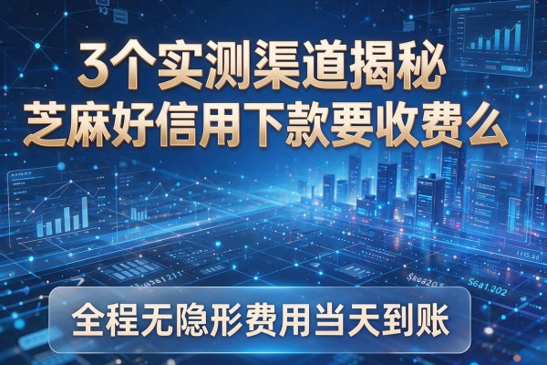 3个实测渠道揭秘芝麻好信用下款要收费么,全程无隐形费用当天到账!