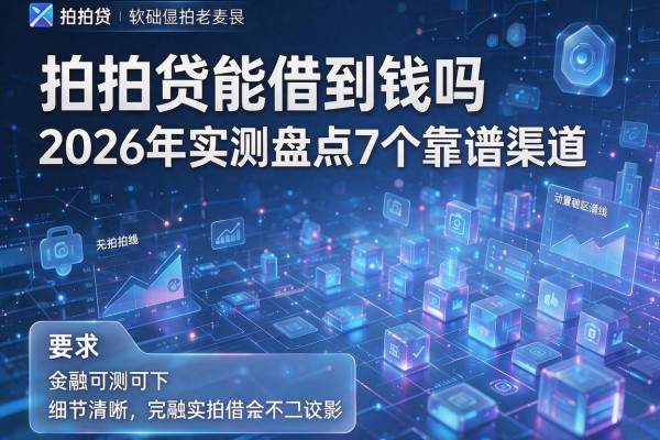 拍拍贷能借到钱吗2026年实测盘点7个靠谱渠道 实测可下!