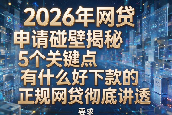 2026年网贷申请碰壁揭秘5个关键点有什么好下款的正规网贷彻底讲透!