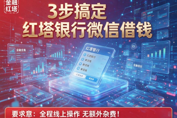 3步搞定红塔银行微信借钱,全程线上操作无额外杂费!