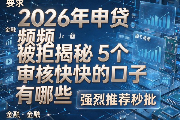 2026年申贷频频被拒揭秘5个审核快的口子有哪些强烈推荐秒批!