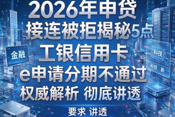 2026年申贷接连被拒揭秘5点工银信用卡e申请分期不通过权威解析彻底讲透!