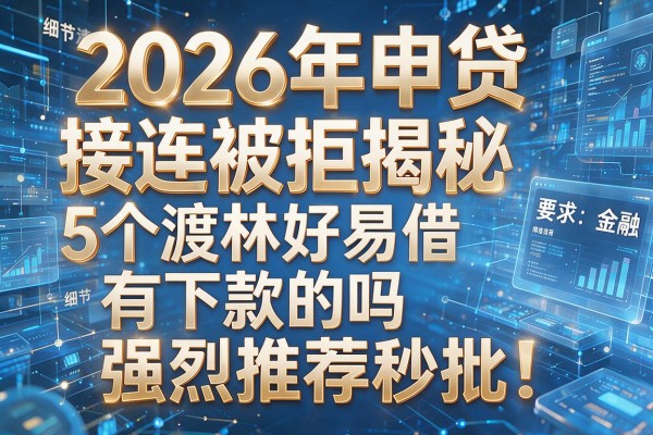 2026年申贷接连被拒揭秘5个渡林好易借有下款的吗强烈推荐秒批!
