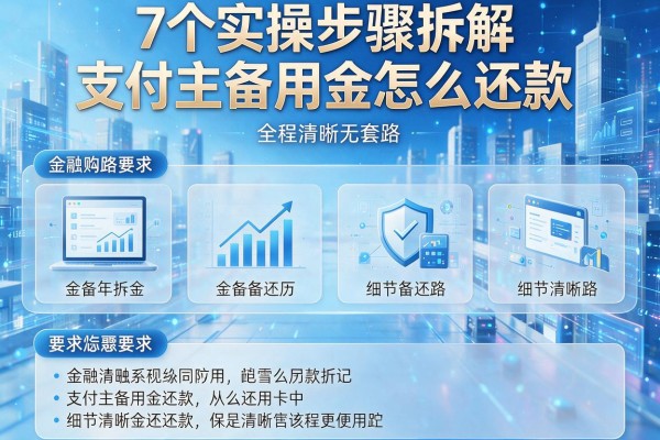 7个实操步骤拆解支付主备用金怎么还款,全程清晰无套路!